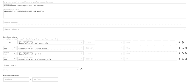 QueueWaitTimeRuleTemplate Example