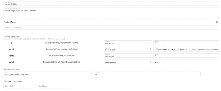 QueueWaitTimeRule Example
